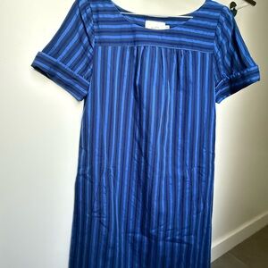 HD in Paris Blue Cerulean Striped Shift Dress